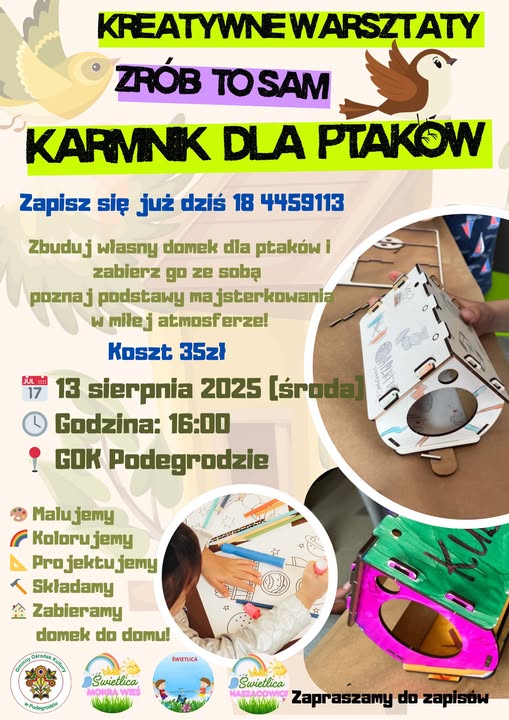Warsztaty - karmnik dla ptaków