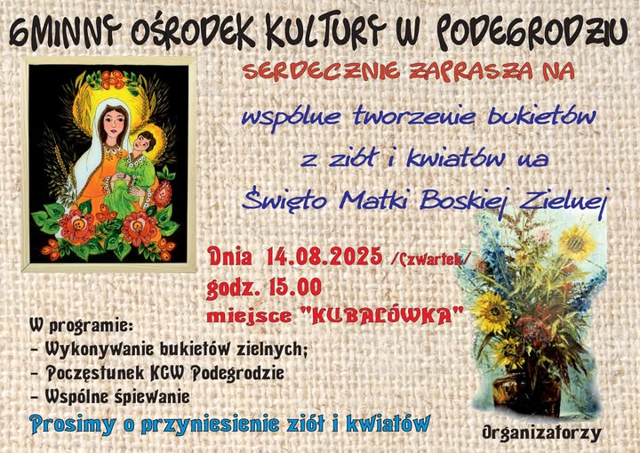 Warsztaty - Matki Boskiej Zielnej