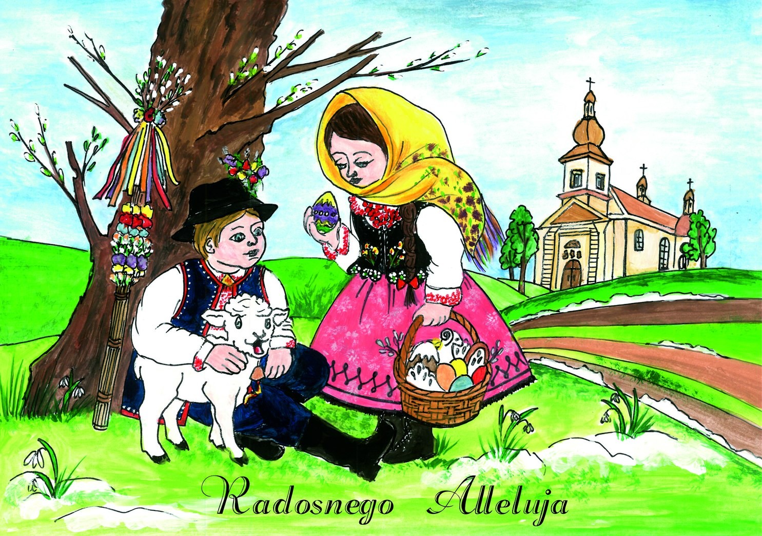 Wielkanocne życzenia od Dyrekcji i Pracowników Gminnego Ośrodka Kultury w Podegrodziu 🌿🐣