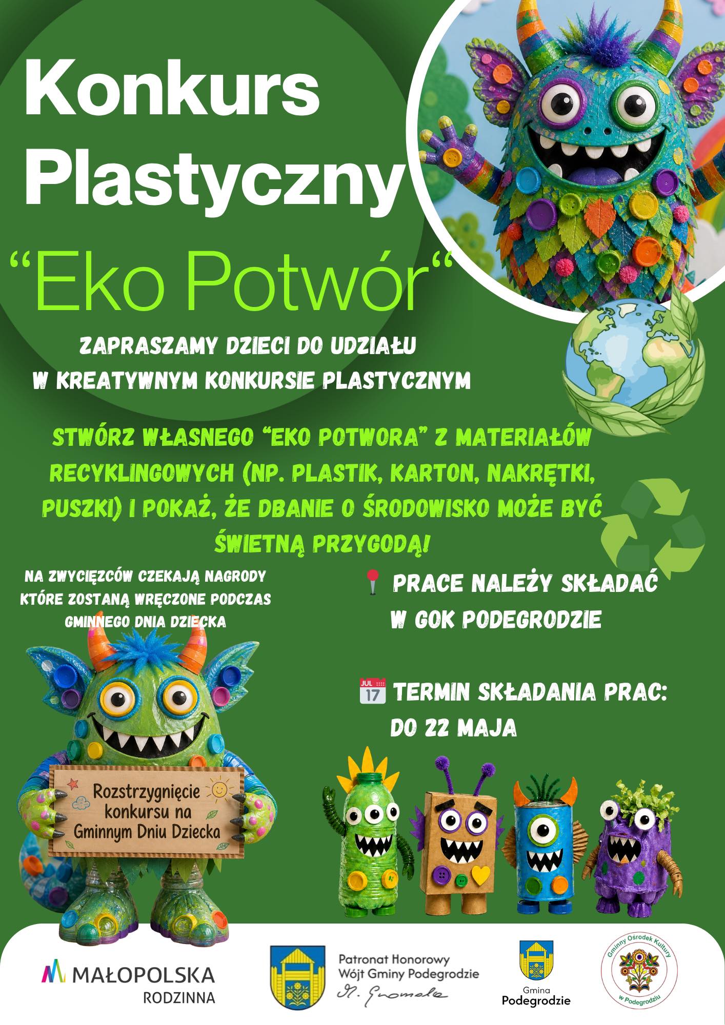 Konkurs Plastyczny „Eko Potwór” – Kreatywna Zabawa z Recyklingiem