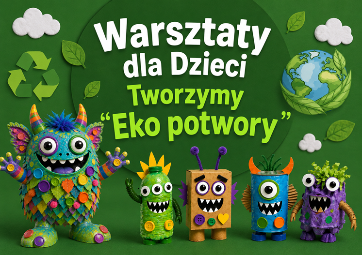 Kreatywne warsztaty „Eko Potwór” w Gminnym Ośrodku Kultury w Podegrodziu